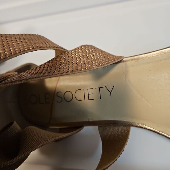 Rosegold Sandals Elastic Straps sz 11 - Picture 6 of 11